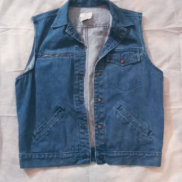 Calvin Klein Sport Denim Vest M Vintage - Picture 4 of 5